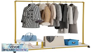 VEVOR Clothing Garment Rack 591quotx142quotx630quot HeavyDuty Clothes Rack wBottom Shelf Review [upl. by Annig]