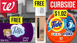 Walgreens FREE PUFFS  102 TIDE EASY CURBSIDE DEALS UNTIL MAY 25 [upl. by Eram]