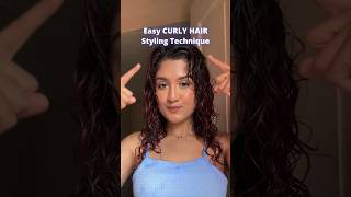 Easy CURLY HAIR STYLING Technique for layersbangs [upl. by Chlori934]