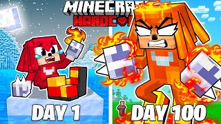 I Survived 100 Days as FIRE KNUCKLES in HARDCORE Minecraft [upl. by Boj]