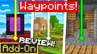 WAYPOINTS ADDON for Minecraft Bedrock Edition is simple and easy to use indepth review [upl. by Ellenwahs646]