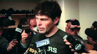 Jaromir Jagr makes fun of Ilya bryzgalov post game april 11th 2012 [upl. by Nirehtak428]