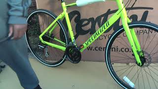 2021 Specialized Sirrus 20 Hybrid Bike Hyper Green unboxing [upl. by Aicined647]