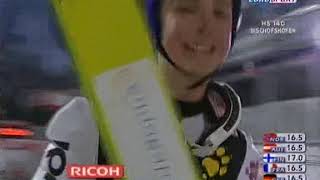 Ski Jumping 06 01 2008 4H4 Bischofshofen 1st round [upl. by Ardnauqal]