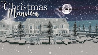 CHRISTMAS MEGA MANSION BLOXBURG SPEEDBUILD WITH GUEST HOUSE AND POOL [upl. by Martens500]