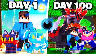 I Spent 100 DAYS in DARK ONLY COBBLEMON Heres What Happened Minecraft Pokémon [upl. by Akived]