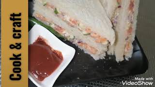 Salad sandwich by cook and craft with ASK 5 minutes sandwiches recipe for summer Delicious and yum [upl. by Einalam250]