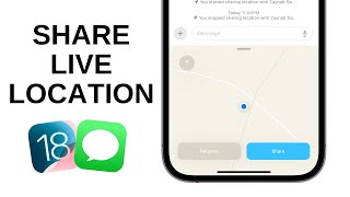 How to Share Live Location in Text Message on iPhone  iOS 18 [upl. by Asinet48]