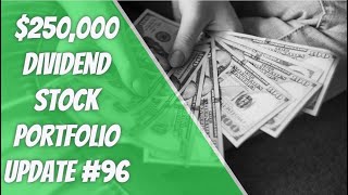 250000 Dividend Stock Portfolio Update 96 M1 Picks Weekly Buy fire stockmarket passiveincome [upl. by Crofoot]