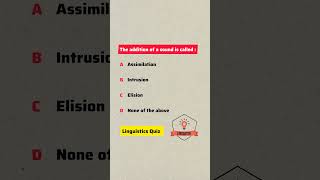 linguistics MCQS with answers  assimilation elision and intrusion in connected speech  phonology [upl. by Trembly]