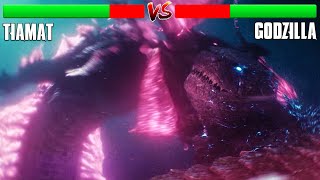 Godzilla Vs Tiamat Battle Scene 4K with Health Bar [upl. by Agamemnon17]