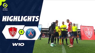 STADE BRESTOIS 29  PARIS SAINTGERMAIN 2  3  Highlights  SB29  PSG  20232024 [upl. by Kamilah]