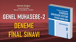 Genel Muhasebe2  DENEME FİNAL SINAVI [upl. by Airenahs]