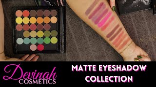 DEVINAH COSMETICS EYESHADOW SWATCHES  Over 50 Matte Shades [upl. by Ring]