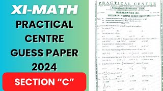 Class 11 Math PC Guess Paper 2024 Section C Solved  firstyear  MATH Guess Paper 2024 [upl. by Melvina]