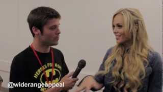 Dallas Comic Con 2012 Laura Vandervoort Smallville quotVquot and TED [upl. by Lsiel]