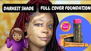 Dermacol Extreme full Cover Foundation Review  Darkest Shade [upl. by Notsur306]