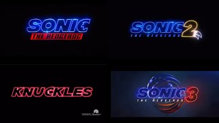 ALL sonic movie logos 1 2 3 and knuckles [upl. by Cline505]