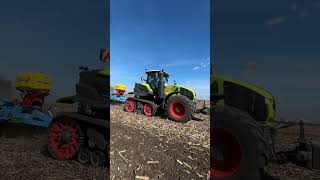 Podmietka Claas Axion 950 TerraTrac  Lemken Rubin 10 [upl. by Yhtir]