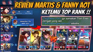 Review Skin Martis amp Fanny AOT Malah Ketemu Top Global Rank  Zama Pakai Skin Eren Ngeri Abiezzz🥶 [upl. by Landau]