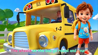 Wheels On The Bus 2024  New Version with New Rhythm  Kids [upl. by Nodnart]