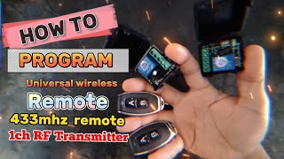 How to program a Universal RF Transmitter using 433mhz remote control [upl. by Aicenav]