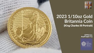 2023 110oz Gold Britannia Coin King Charles III Portrait [upl. by Menard]