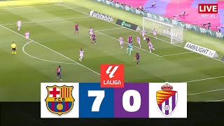 Barcelona vs Real Valladolid  Raphinha Hattrick  2425 LaLiga Full Match [upl. by Ronoel]