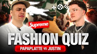 Papaplatte vs Justin FASHION QUIZ 👕⁉️ [upl. by Gebler]