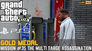 GTA 5 PS5 Remastered  Mission 35  The Multi Target Assassination Gold Medal 4K HDR [upl. by Aicele]