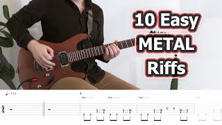 10 Easy Metal Riffs with Tabs [upl. by Nol593]