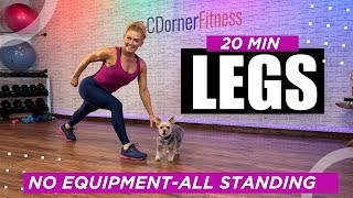 20 Min No Equipment  LEGS SCULPTING Workout  All Standing [upl. by Iorgo]