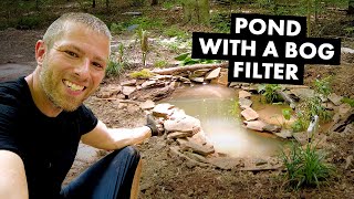 Building a DIY nature pond with a bog filter [upl. by Ytoc798]