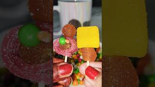 Three fruit flavours jelly chocolate trending design stick youtubeshorts shortsvideo shorts [upl. by Molli694]