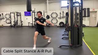 Cable Split Stance AntiRotation Pull [upl. by Kostival]