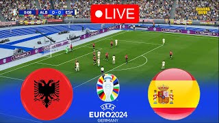 🔴LIVE  Shqipëria vs Spanjë  UEFA Euro Cup 2024  Ndeshje drejtpërdrejt sot [upl. by Emmeram]