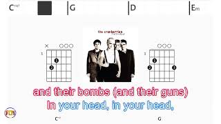 THE CRANBERRIES Zombies FCN GUITAR CHORDS amp LYRICS [upl. by Hardunn179]