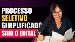 SAIU O EDITAL DO PROCESSO SELETIVO SIMPLIFICADO  EDUCAÇÃO MG [upl. by Akinert]