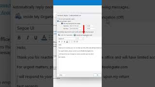 How to set Out of Office in Outlook outlook microsoft365 [upl. by Novello]