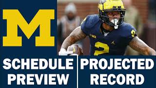 Michigan Football 2023 Schedule Preview amp Record Projection [upl. by Leeland560]