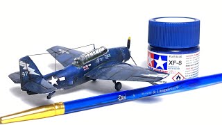 TBF Avenger 1144 Minicraft Model Kits brush painted [upl. by Eelyab331]