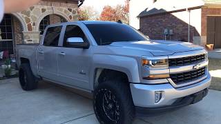 Silverado with 25” Leveling kit and 22x12 😎 [upl. by Helve]