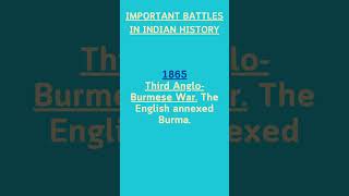 IMPORTANT BATTLES IN INDIAN HISTORY trendingshorts indianhistory factsimportantdates history [upl. by Ardnasal]