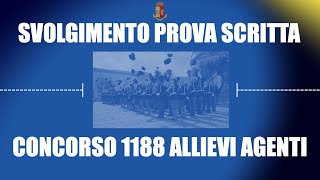 Istruzioni svolgimento prova scritta 1188 allievi agenti [upl. by Ahsiyk]