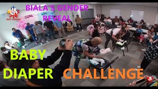 BABY DIAPER CHALLLENGES IN BIALAS GENDER REVEAL [upl. by Anyt]