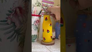 DIY bottle art  melon glow easy bottle art for beginners diy bestoutofwaste bottleartidea [upl. by Tratner973]