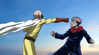 if Saitama met Yuji  Saitama  One Punch Man Vs Yuji SUKUNA  Jujutsu Kaisen Fan Animation [upl. by Nettie]