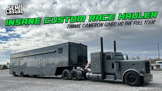 Sickest Race Hauler Ever Custom Peterbilt with a 5150 trailer [upl. by Lyret]