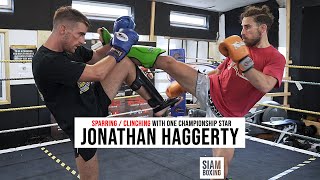 Jonathan Haggerty Muay Thai Sparring amp Clinching  Siam Boxing [upl. by Graff]