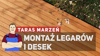 Budowa tarasu 3  🔨Montaż legarów i desek [upl. by Claire]